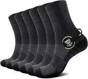 [TUUHAW] 6 Pairs of Tennis Socks Men Women Sports Socks Running Socks Hiking Socks Cycling Socks Breathable Cotton Men's Socks