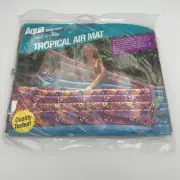 VTG Aqua Tropical Air Mat Splash - 1993 Heavy Duty Pool Float Inflatable 72 X 27