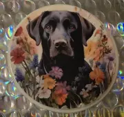 Black Labrador Christmas Ornament Real Pearl Custom #110