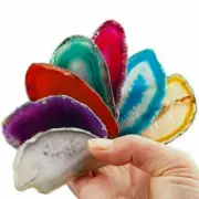 1PC Agate Gemstone Polished Crystal Slice Pendant Brazil Healing Stone Reiki