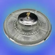 Mid Centry Lasy Susan NIB serving dish condiments tray glass crome new old stock