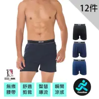 在飛比找momo購物網優惠-【LIGHT&DARK】買6送6 -涼感-冰離絲機能平口褲(