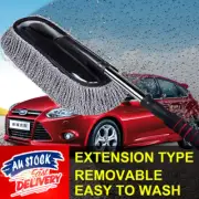 Dusting Cleaning Mop Dust Car House Wash Duster Brush Microfiber Wax Telescoping