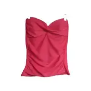 NWT Sunproof By Weatherproof Swim Top Strapless Women Size 9 Paradise Pink NEW