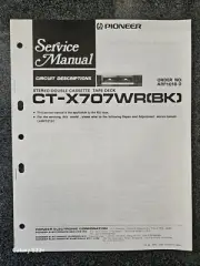 Pioneer CT-X707WR(BK) Dbl Cass Tape Deck Circuit Factory Service Manual