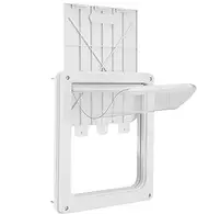 Misaakoeq Dog Door for Large Dogs | Pet Safe Dog Door with Locking Panel | Lightweight Pet Safe Dog Door with Transparent Flap