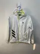 「 二手衣 」 Adidas 兒童防風連帽外套 152（白綠）71