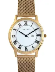 [TONY+WILL] Galaxy Classic Mesh Watch in Gold