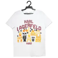 在飛比找PChome24h購物優惠-KARL LAGERFELD 卡爾 水鑽LOGO卡爾公仔棉質