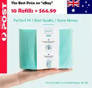 Korbell 16L Bin & Refills-10 Pcs for 100% Suitable, EZ-Fill Nappy Bin 10 Refills