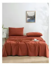 [Dreamaker] Micro Flannel Sheet Set in Sienna