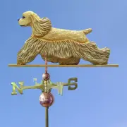 American Cocker Spaniel Hand Carved Hand Painted Basswood Dog Weathervane Buff