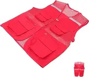 [CATIEBYE] Reflective for Adults Breathable Mesh Design with Pockets High Visibility Vest for Night Cycling Running and Outdoor Activities for Volunteers and Event Workers