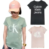 在飛比找momo購物網優惠-【Calvin Klein 凱文克萊】女生 大Logo 短袖