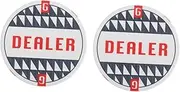 Totority 2pcs Banker Number Sign Party Supply Poker Game Chips Party Favor Card Dealer Poker Chip Holder Party Supplies Poker Accessories Poker Chips for Poker Games Dealer Button