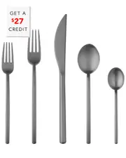 Mepra Due Nero Oro 5Pc Place Setting with $27 Credit