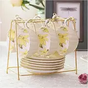[BAWHO] Exquisite Ceramics British Afternoon Tea Set Household Flower Handmade Ceramic Mug Elegant Girly Coffee Cup