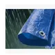 【塑膠防水布-聚乙稀-以平方米計價-10平方米/組】藍橘汽車篷布 兩面防水布 彩條布雨篷布-5101015