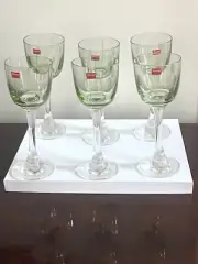 Unused set of 6 BACCARAT Hand Blown Crystal France Wine Glass/Goblet acid Signed