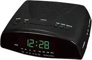 Alarm Clock Radio, Dual Channel Radio Clock AM/FM Clock Radio LED Clock Suitable for Bedroom Office Kitchen,B