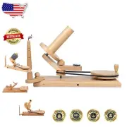 Elegant Beechwood Yarn Winder - Compact Hand Crank for 12 oz Wool and String
