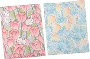 LOPUNER 2Pcs Washable Book Cover Notebook Sleeve with Beautiful Patterns Handmade Protective Book Sleeve Lightweight Design