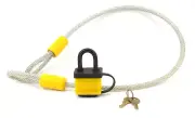 motor cycle Bike Lock 10mm steel wire Cable Loop 900mm/36" & 40mm Laminated lock