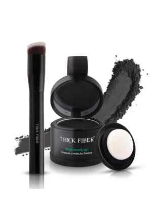 THICK FIBER Root Touch Up Powder, Root Cover Up, includes Brush - 4g - 13 Colors