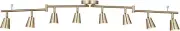 8 Light LED Track Lighting Kit, Matte Brass Adjustable with Moden Flush Mount Ce