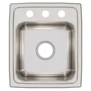 Elkay LR15173 3-Hole Drop-in Bar Sink in Lustrous Highlighted Satin