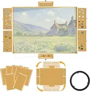 1500 Piece Wooden Jigsaw Puzzle Board Rotating Puzzle Board with Drawers, Spinning Cover, Puzzle Saver Sheets – Portable Lazy Susan Jigsaw Puzzle Tables for Adults, Puzzles Accessories, 6 Drawers