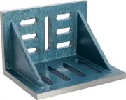 Machinist's Slotted Webbed Angle Plate, Cast Iron, 9" × 7" × 6" 9" x 7