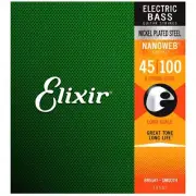Elixir 14052 Bass Guitar Strings 4 String Light 45-100 B-NW-L