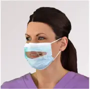 Ear Loop Window Mask (Pack of 25) Anti-Fog, ASTM Level 1 Procedure Mask - NEW