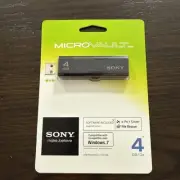 Sony MicroVault Retractable USB 2.0 Flash Drive 4GB New! NIP Sealed Thumb Stick