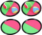 HOMOBABE 1Set Catch Ball Game Paddles Balls Educational for Outdoor Fun for Boys Enhances Hand Eye Coordination Active Play Safe Design