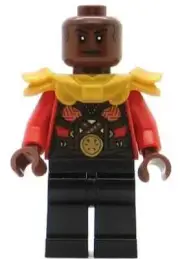 LEGO Super Heroes Minifigure Okoye - Red Top, Shoulder Armor (Genuine)