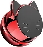 Veemoon 360degree Phone Holder with Cup Creative Cat Design Car Mount Navigation Bracket for All Smartphones Easy Installation Grip Compact Cute Red