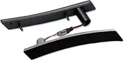 Side Mirror Indicator For MINI For Cooper For 1st For Gen R50 R52 R53 2002-08 Rear/Front LED Side Marker Light Side Repeater Lamp Turn Signal Light Dynamic Sequential Blinker(Smoked Lens Red)