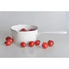 Enamel Milk Pan, Coffee Butter Warmer Saucepan Pan Kitchen Cookware White