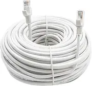 WEYKOS Cat5e Network Ethernet Patch Cable RJ45 Computer Network Cord 350Mhz Internet Wire Patch Cord LAN Cable UTP 24AWG for Home and Office PC, Laptop, Modem, Router, TVs, White (100ft)