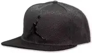 Nike Air Jordan Jumpman Youth Boys Elephant Textured Black Snapback Cap NWT