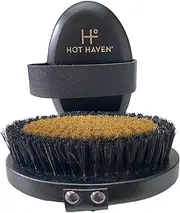 HOT HAVEN Ionic Copper Body Brush for Enhanced Dry Brushing - Exfoliating Body Brush for Radiant Skin, Dry Skin Brush for Cellulite, Lymphatic Drainage, Blood Circulation Improvement, Reduce Stress -