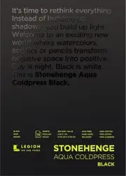 Stonehenge Aqua Coldpress 5x7-Black 140lb