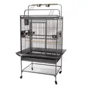 Flyline Grey Palace Play Top Bird Cage Parrot Aviary 13333 Black Vein Play Top Cage