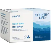 Country Life Soap Bar Fresh Linen 5 pack