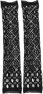 [ANDRESLAD] Hollow Fingerless Gloves for Women Long Party Gloves Stylish Touch for Cosplay