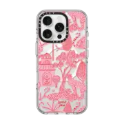 iPhone 16 Pro Clear Case MagSafe Compatible Cheetah Paradise Pink