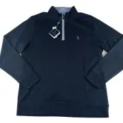 Tailorbyrd Modal Blend Quarter Zip Pullover Men's Size Medium Navy Long Sleeve
