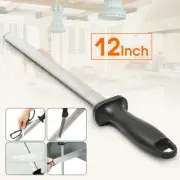 Kitchen Knife 600# 12'' Grit Diamond Sharpener Sharpening Stone Stick Steel Rod